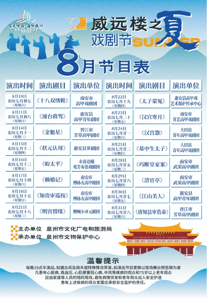 "威远楼之夏"戏剧节8月节目表